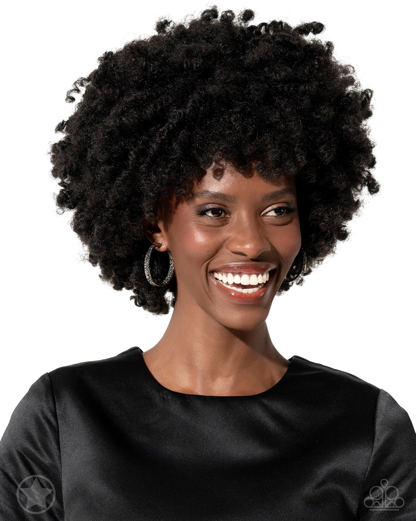 GLITZY By Association - black - Paparazzi earrings