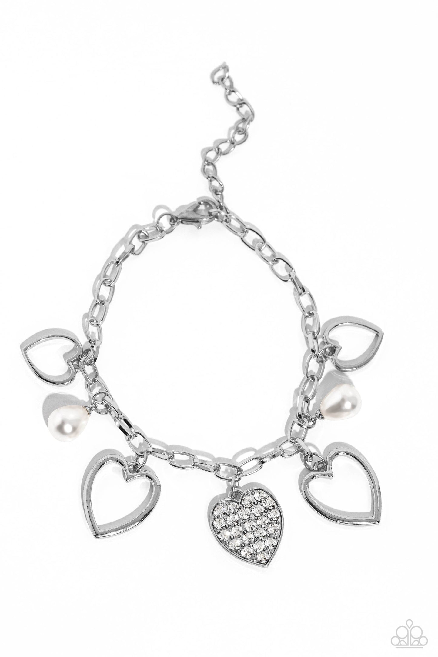GLOW Your Heart - white - Paparazzi bracelet