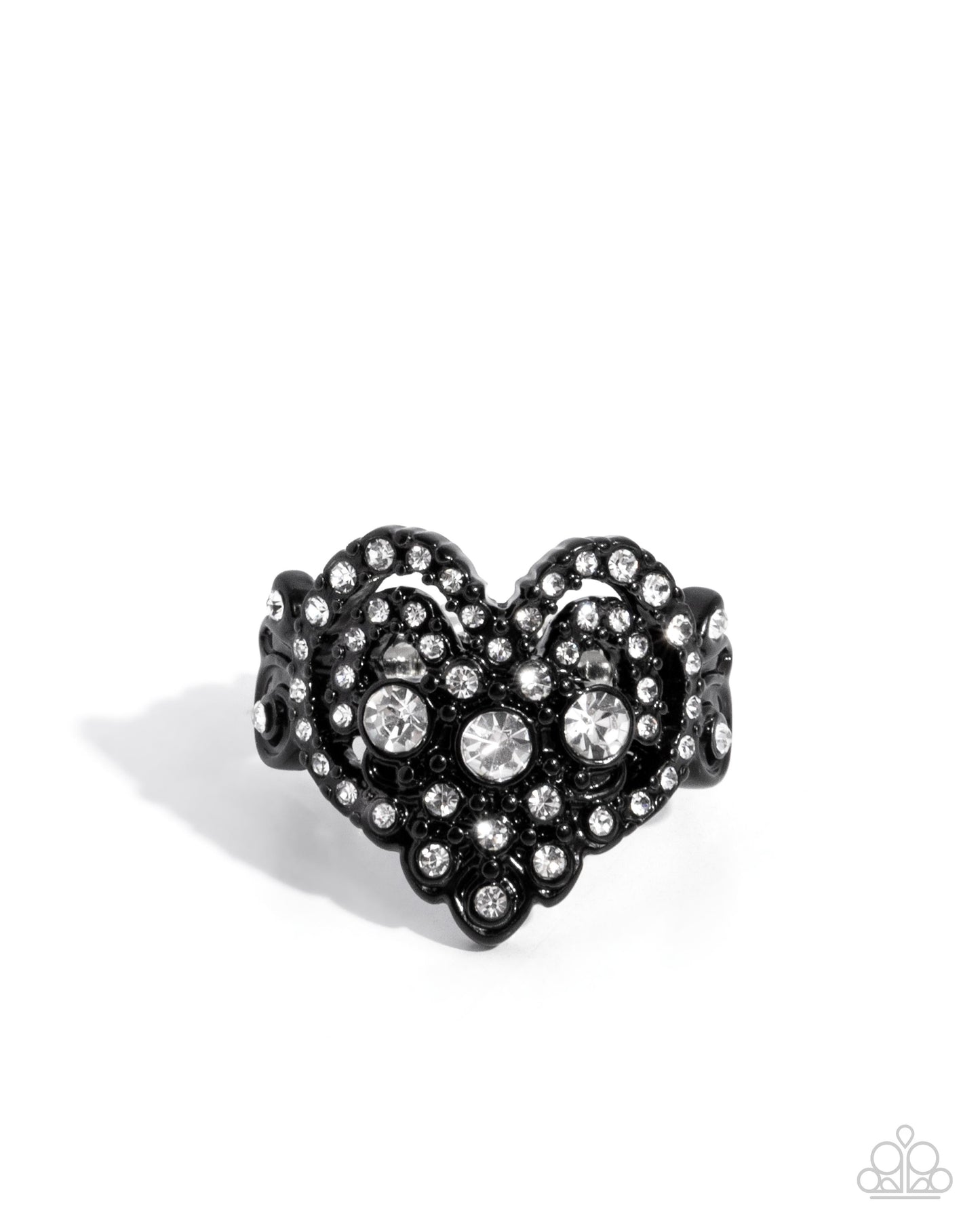 Gallant Glitter - black - Paparazzi ring