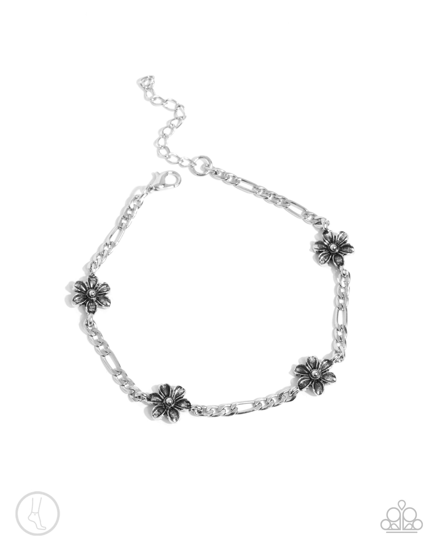 Gardening Gusto - silver - Paparazzi anklet