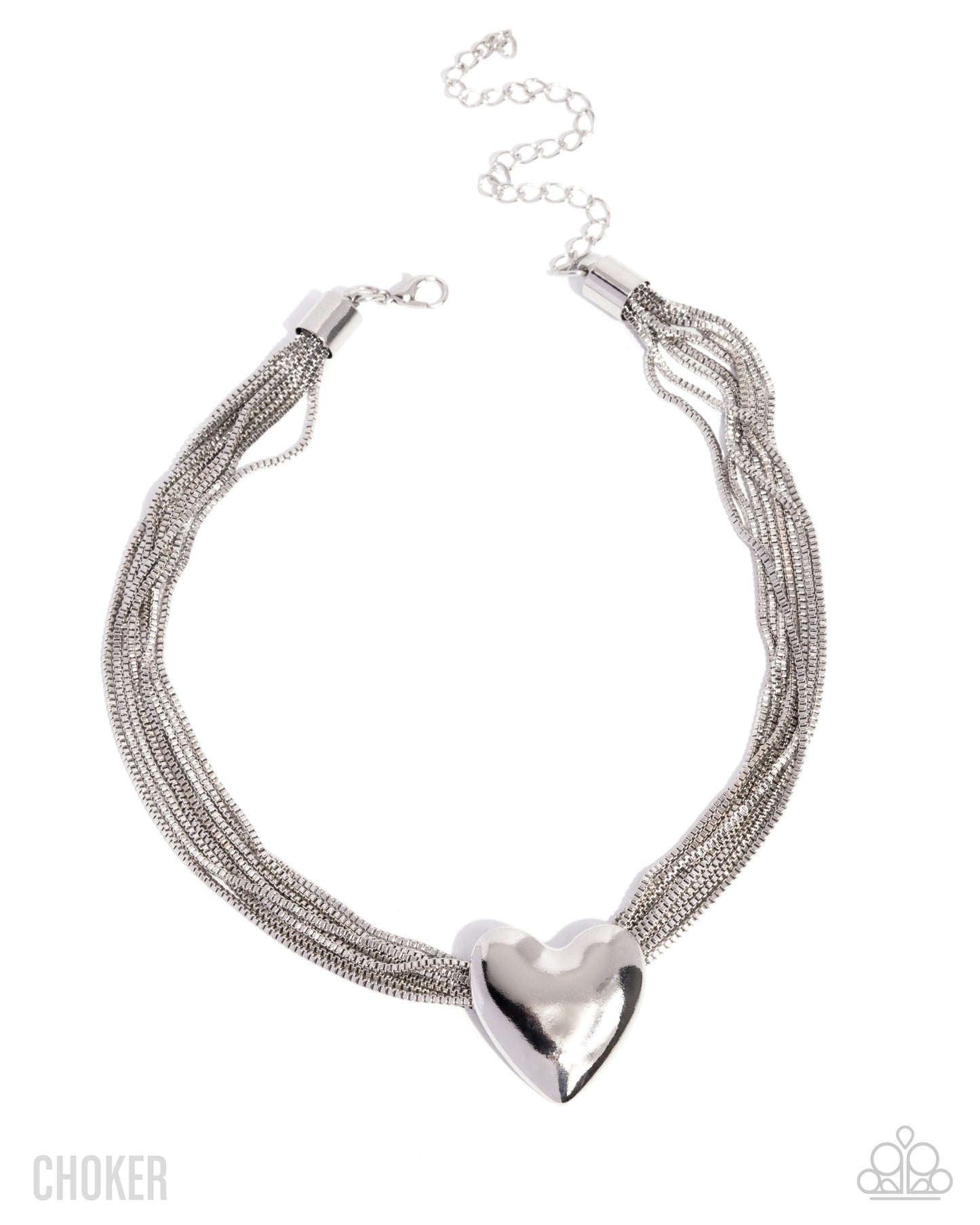 Gathered Galentine - silver - Paparazzi necklace