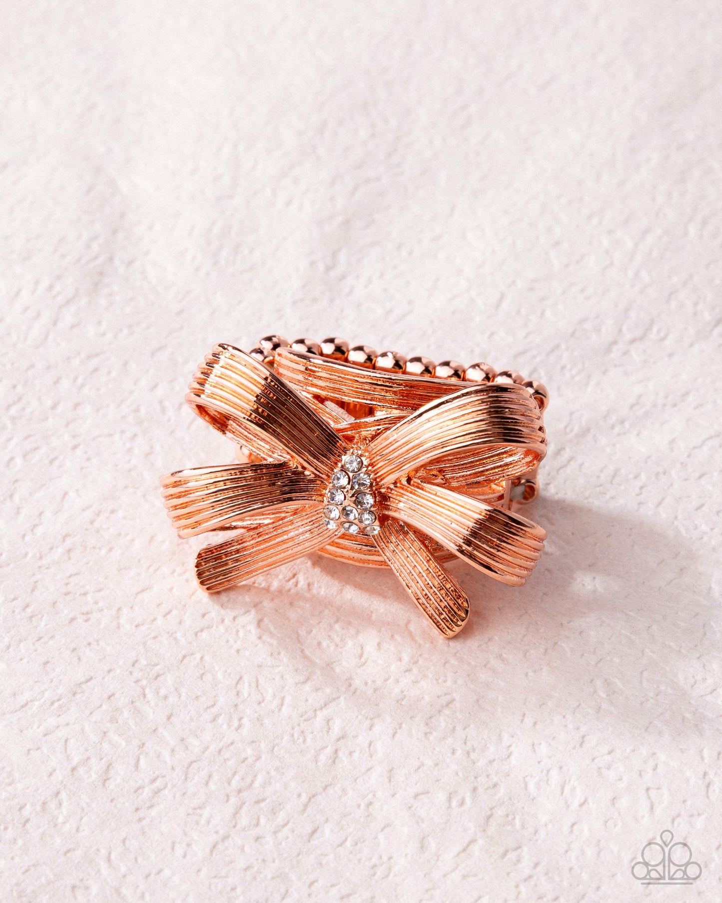 Gathered Glam - copper - Paparazzi ring