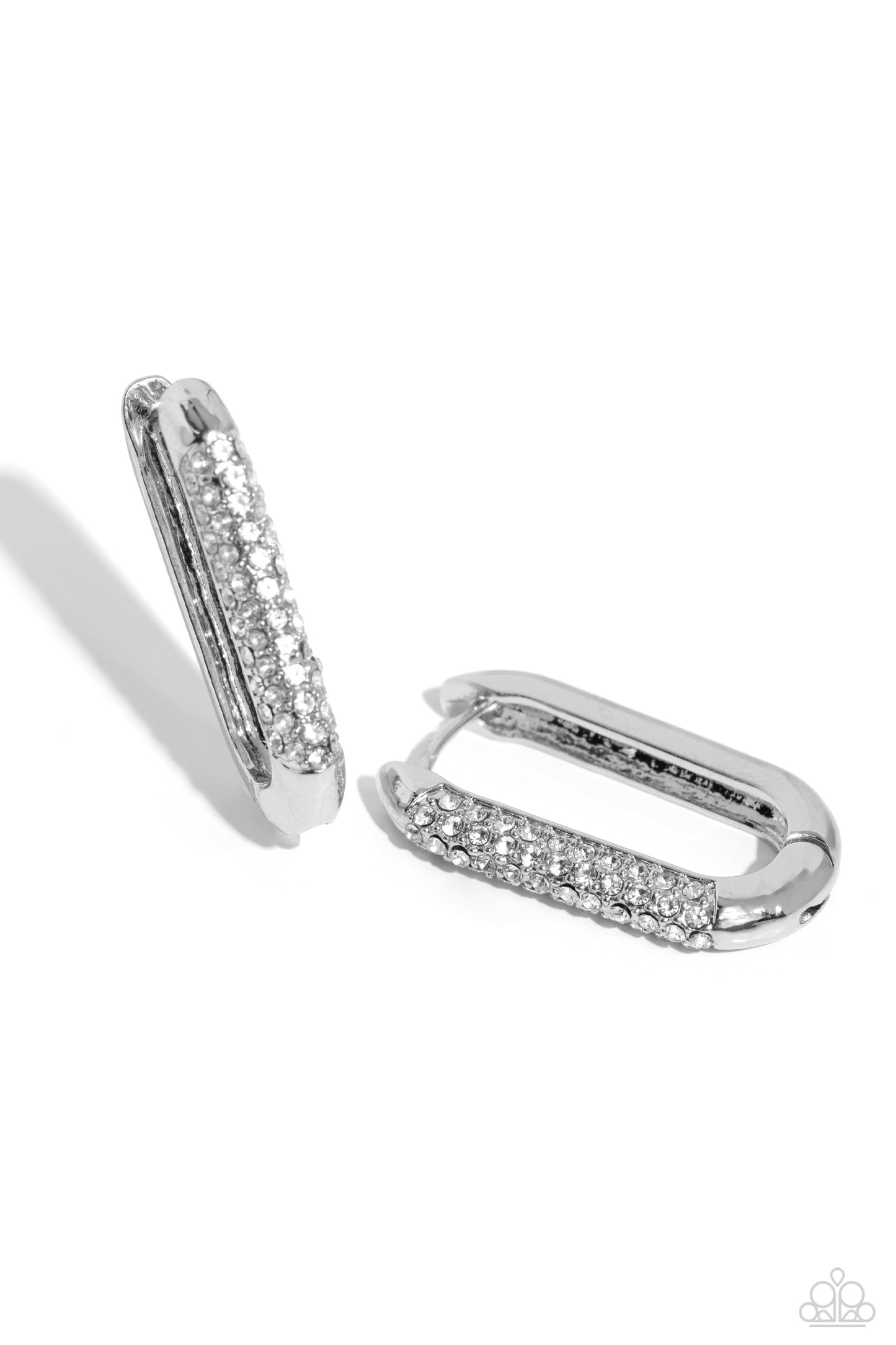 Generating Glitter - white - Paparazzi earrings