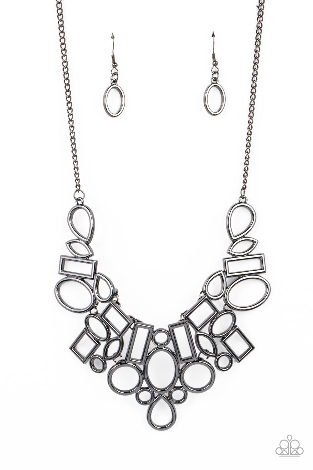 Geometric Grit - black - Paparazzi necklace