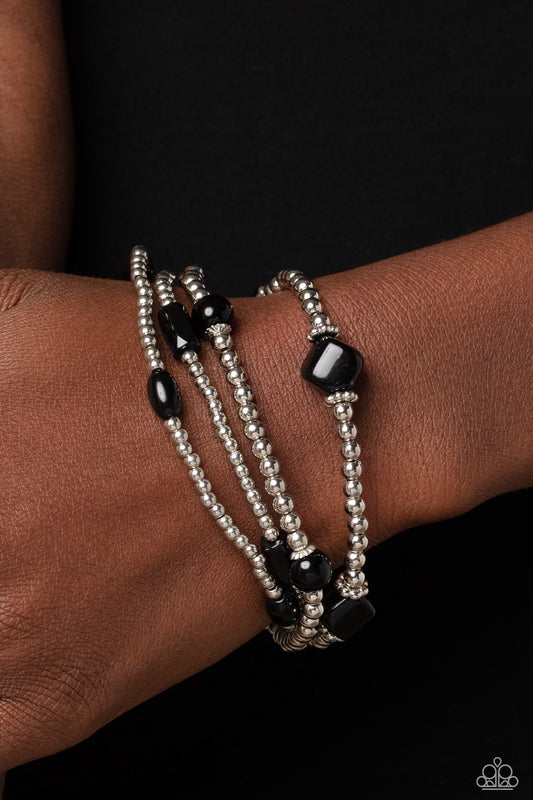 Geometric Guru - black - Paparazzi bracelet