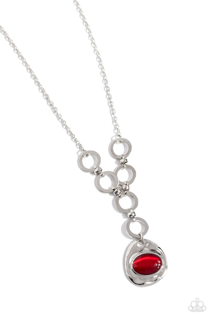Get OVAL It - red - Paparazzi necklace