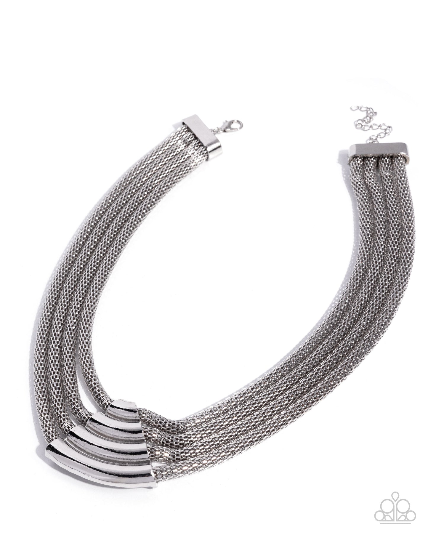 Get the MESH-age - silver - Paparazzi necklace