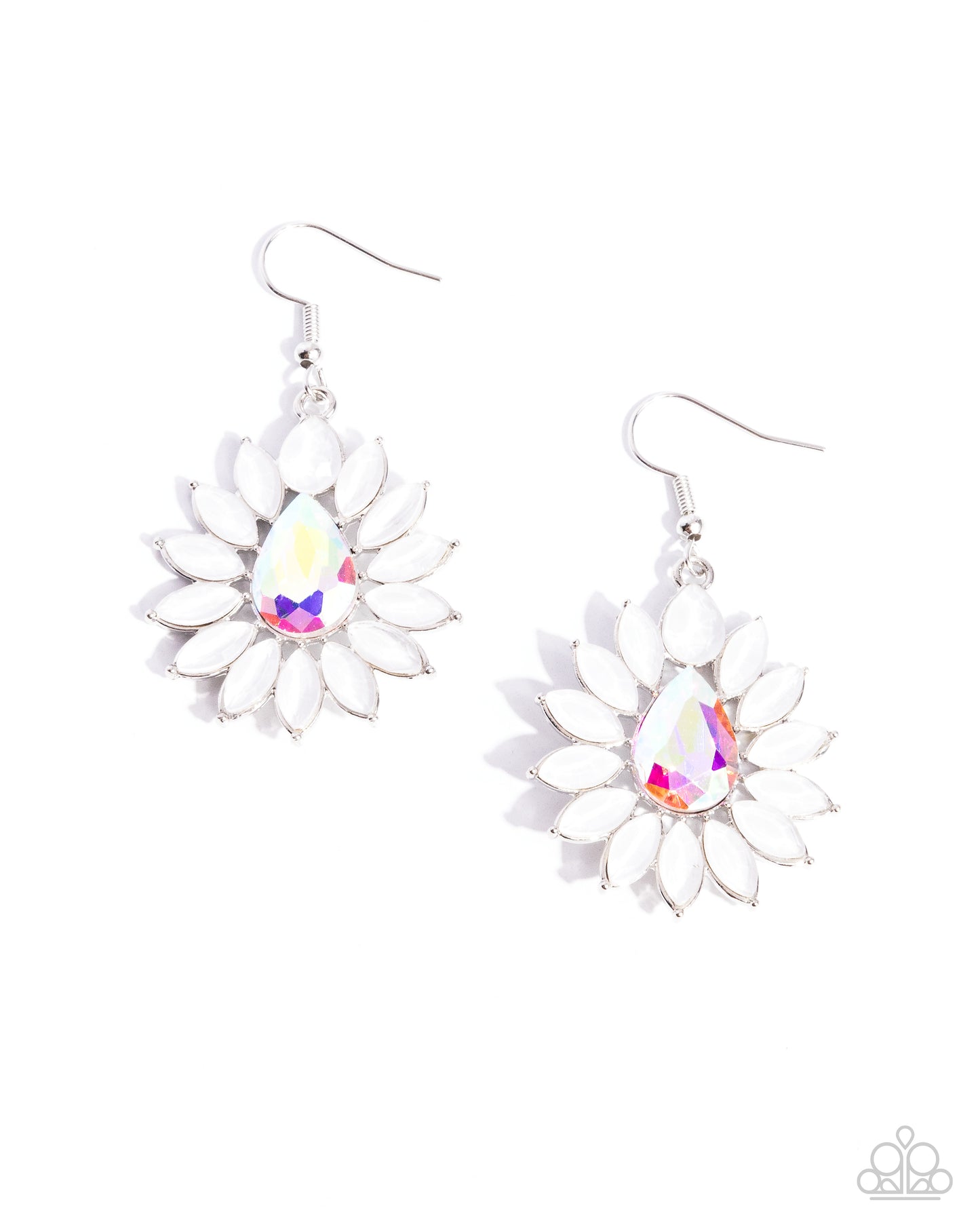 Giddy Generosity - white - Paparazzi earrings