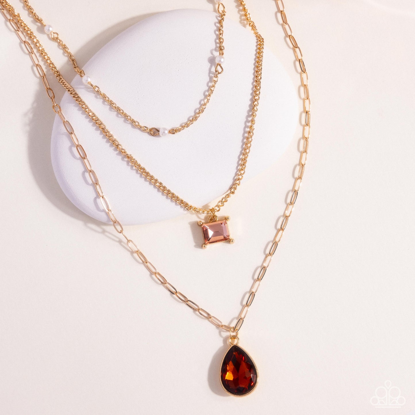 Giddy Glitter - brown - Paparazzi necklace