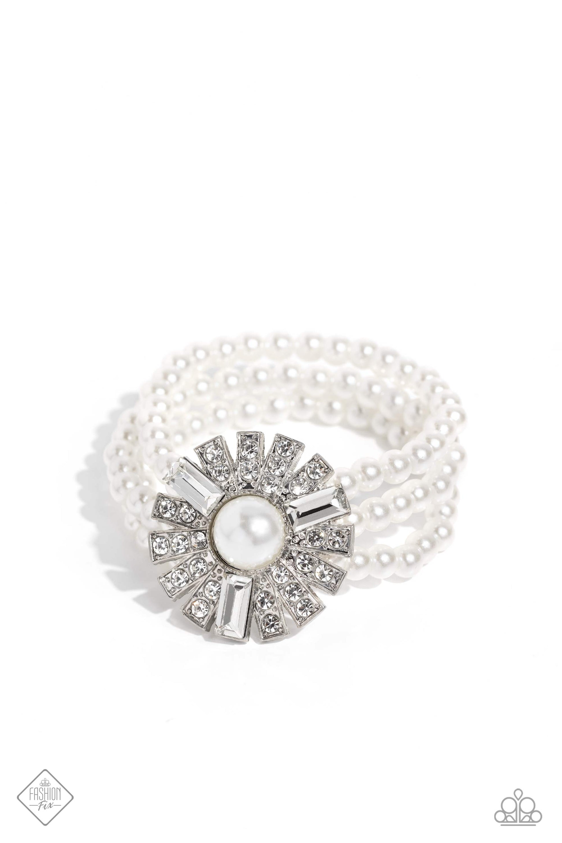 Gifted Gatsby - white - Paparazzi bracelet