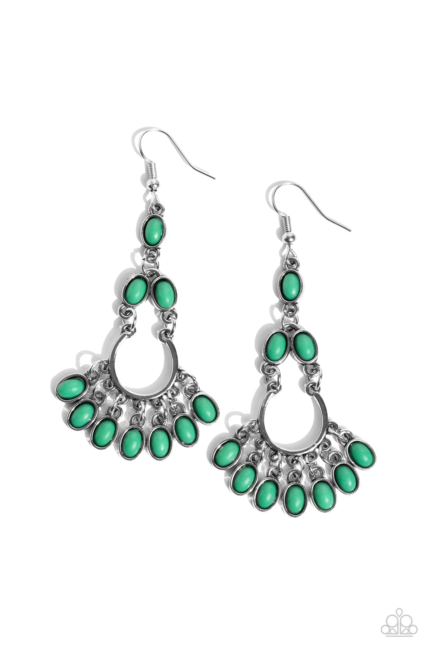 Girly Girl Getup - green - Paparazzi earrings