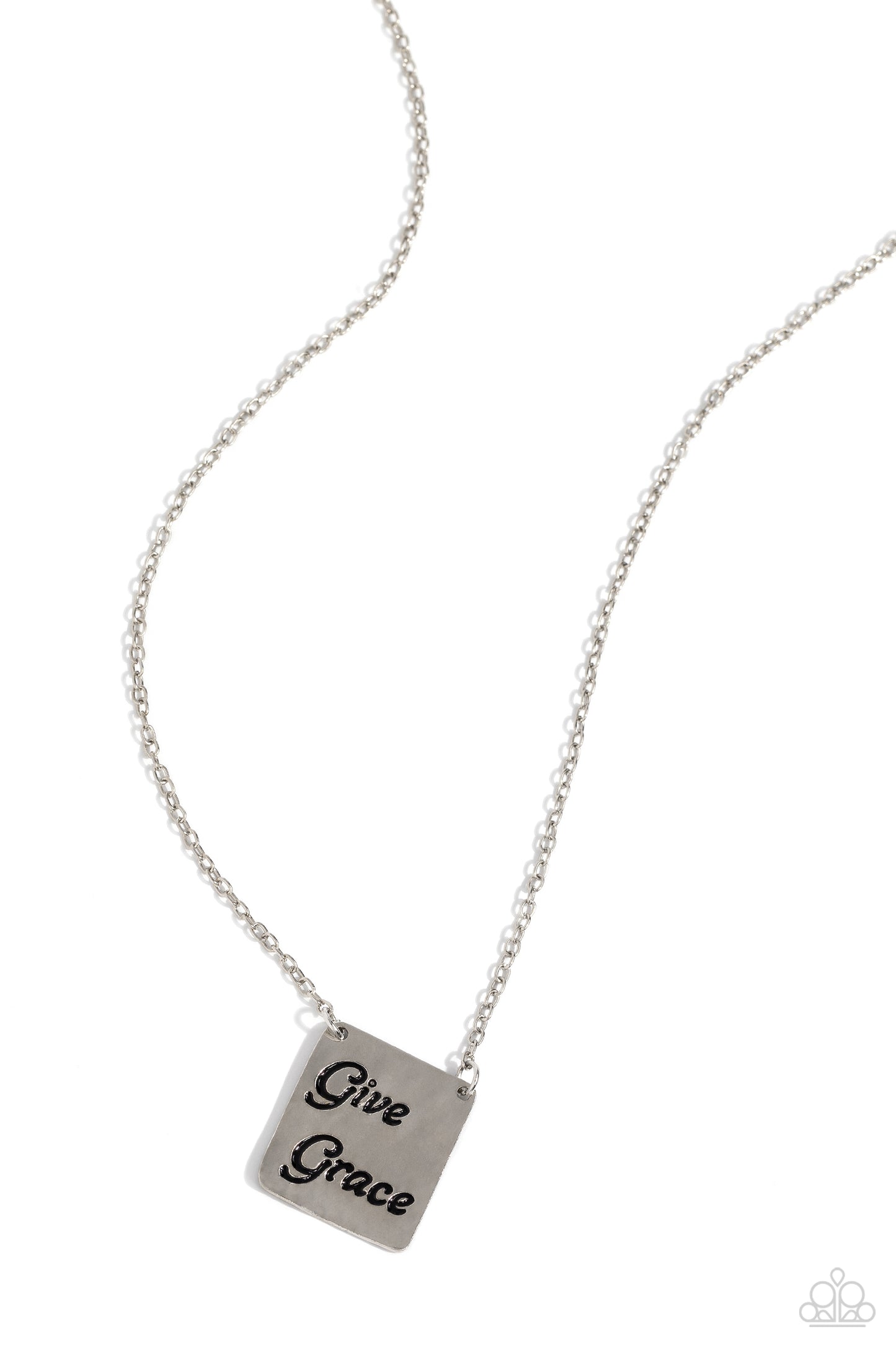 Give Grace - silver - Paparazzi necklace