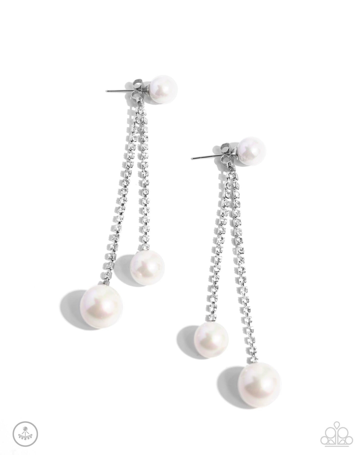 Give Us A PEARL! - white - Paparazzi earrings