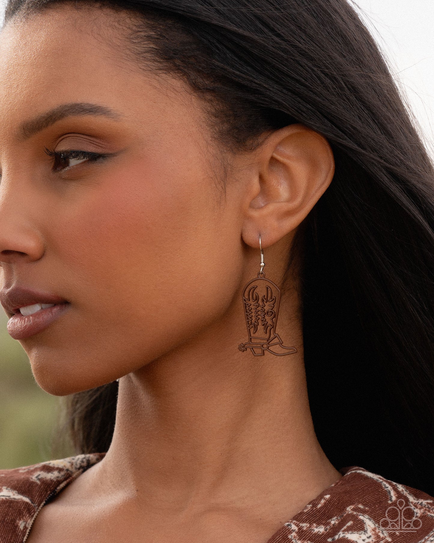 Given the Boot - brown - Paparazzi earrings