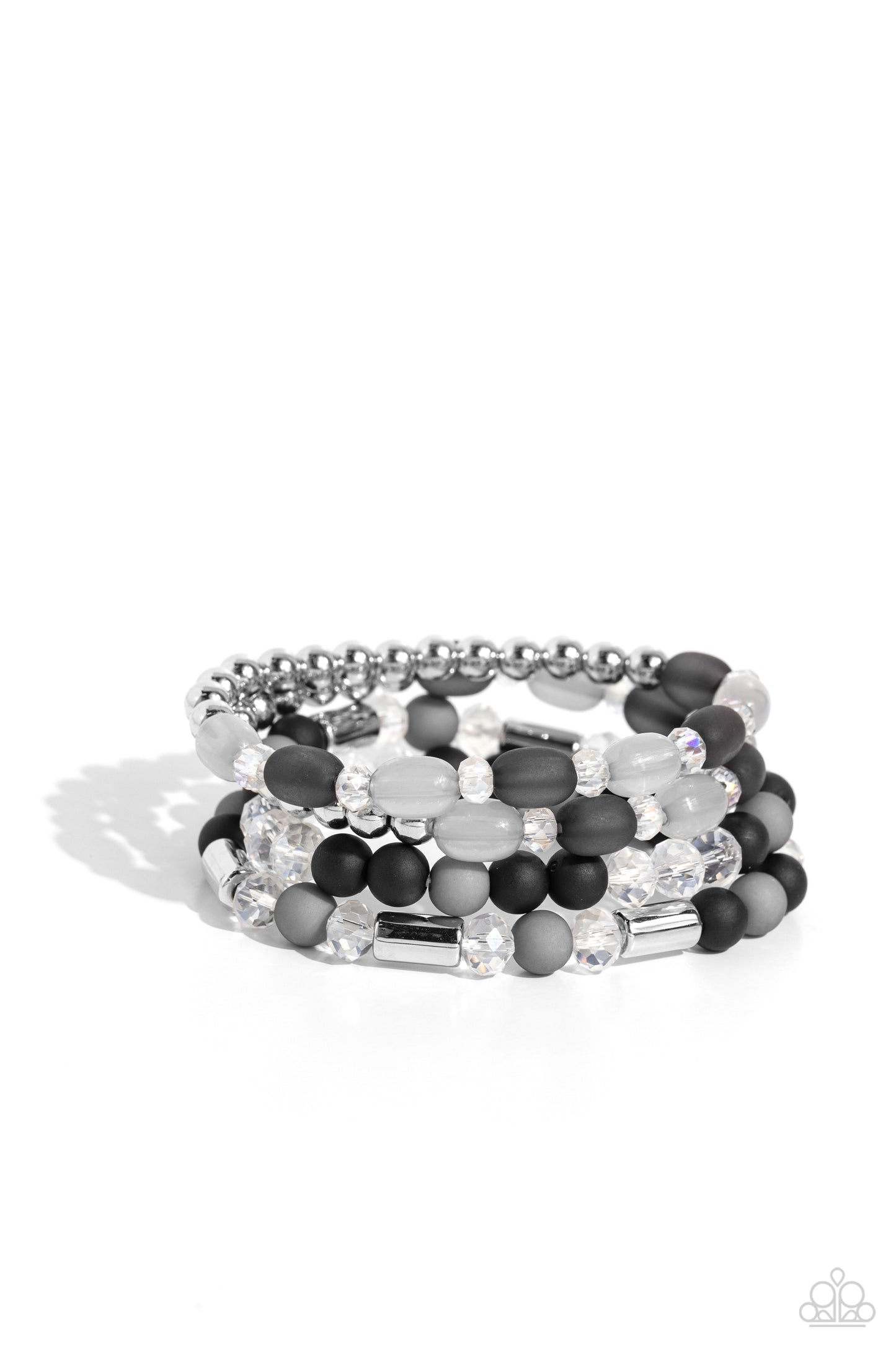 Glassy Gait - black - Paparazzi bracelet