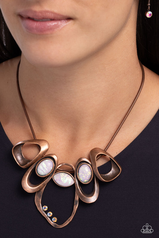 Gleaming Gala - copper - Paparazzi necklace