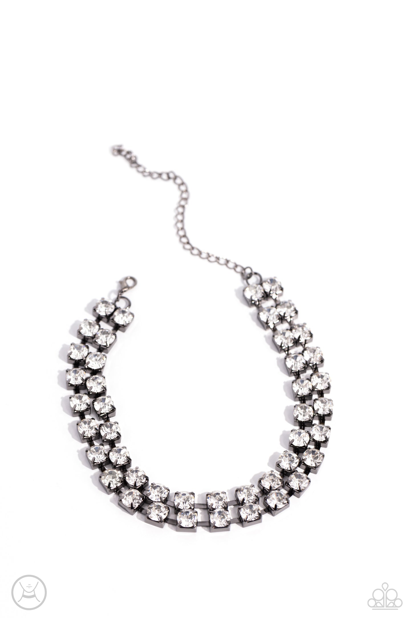 Glistening Gallery - black - Paparazzi necklace