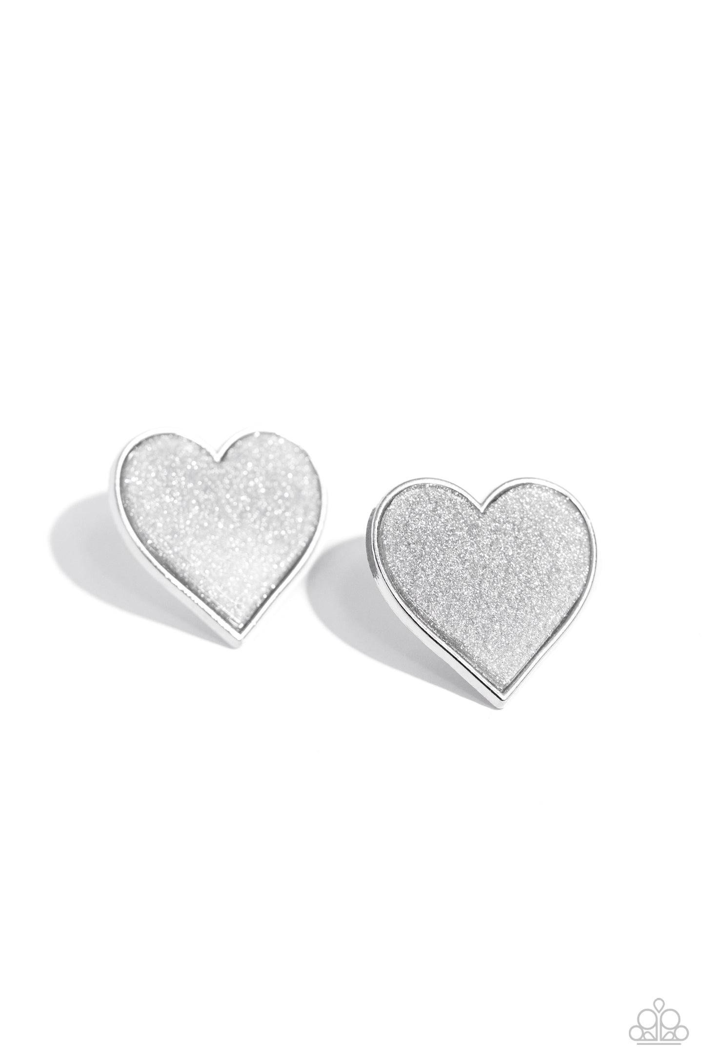Glitter Gamble - silver - Paparazzi earrings