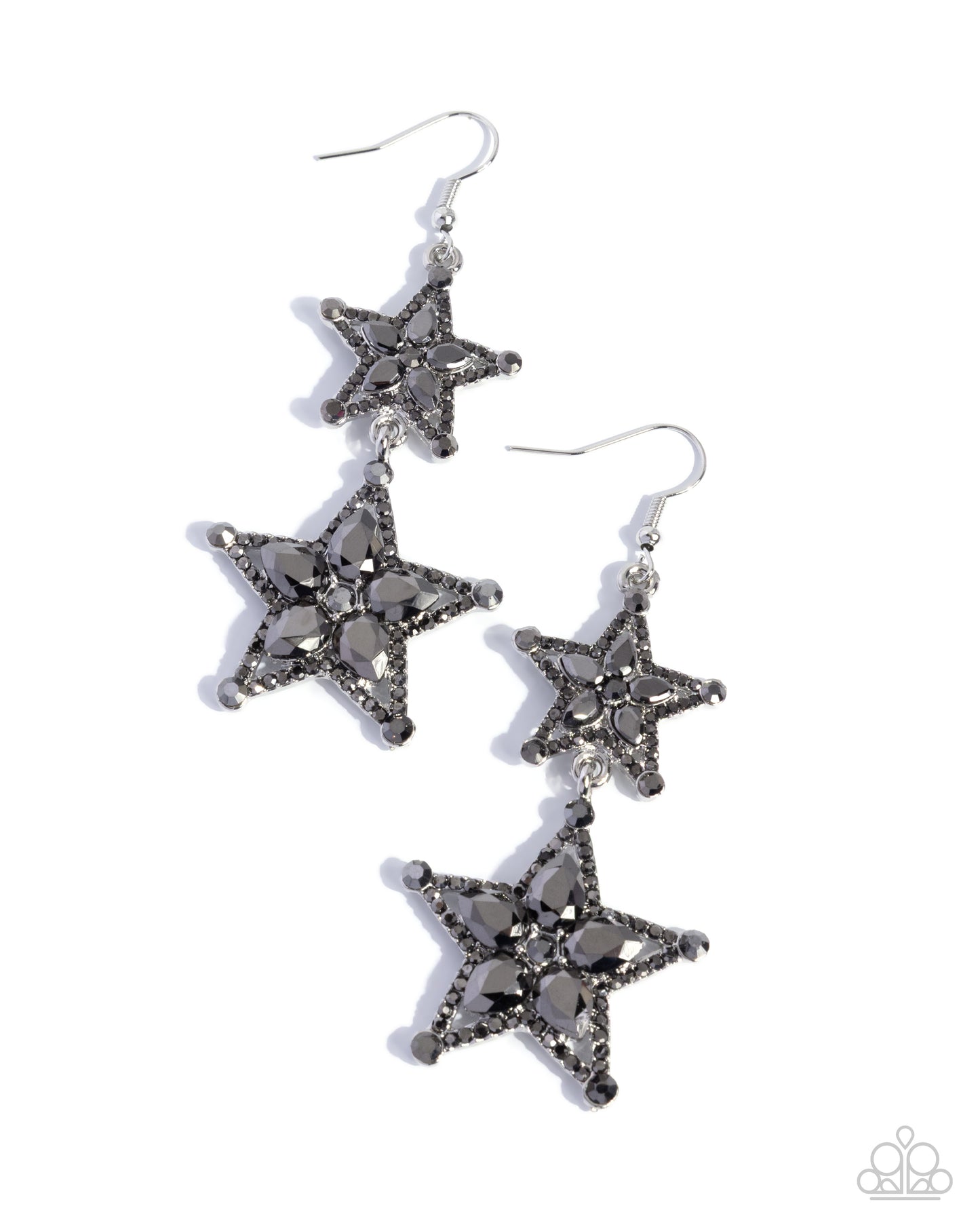 Glittery Galaxy - silver - Paparazzi earrings