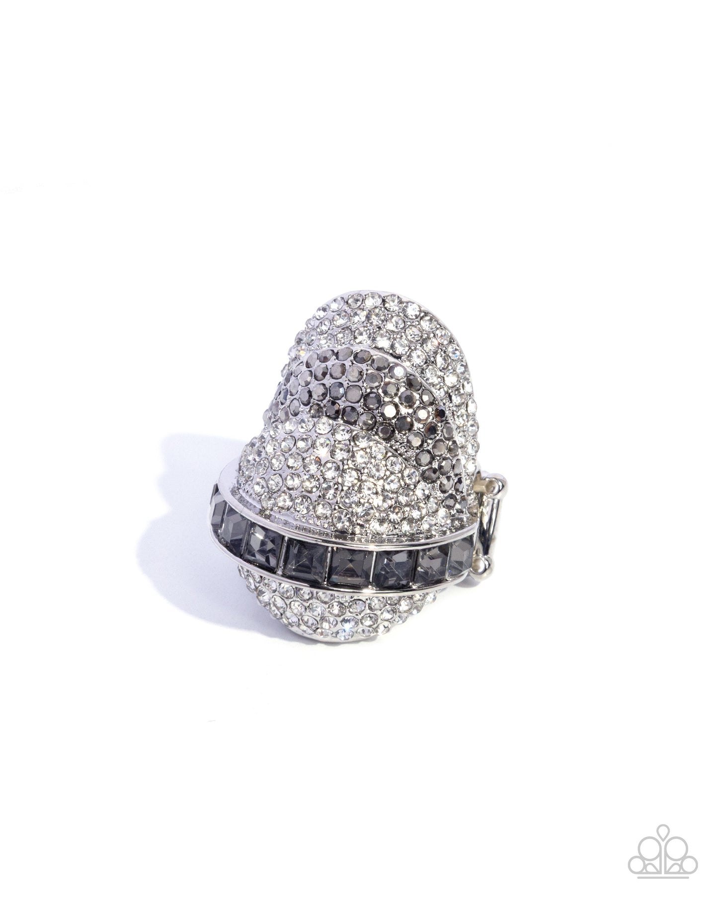 Glittery Gauge - silver - Paparazzi ring