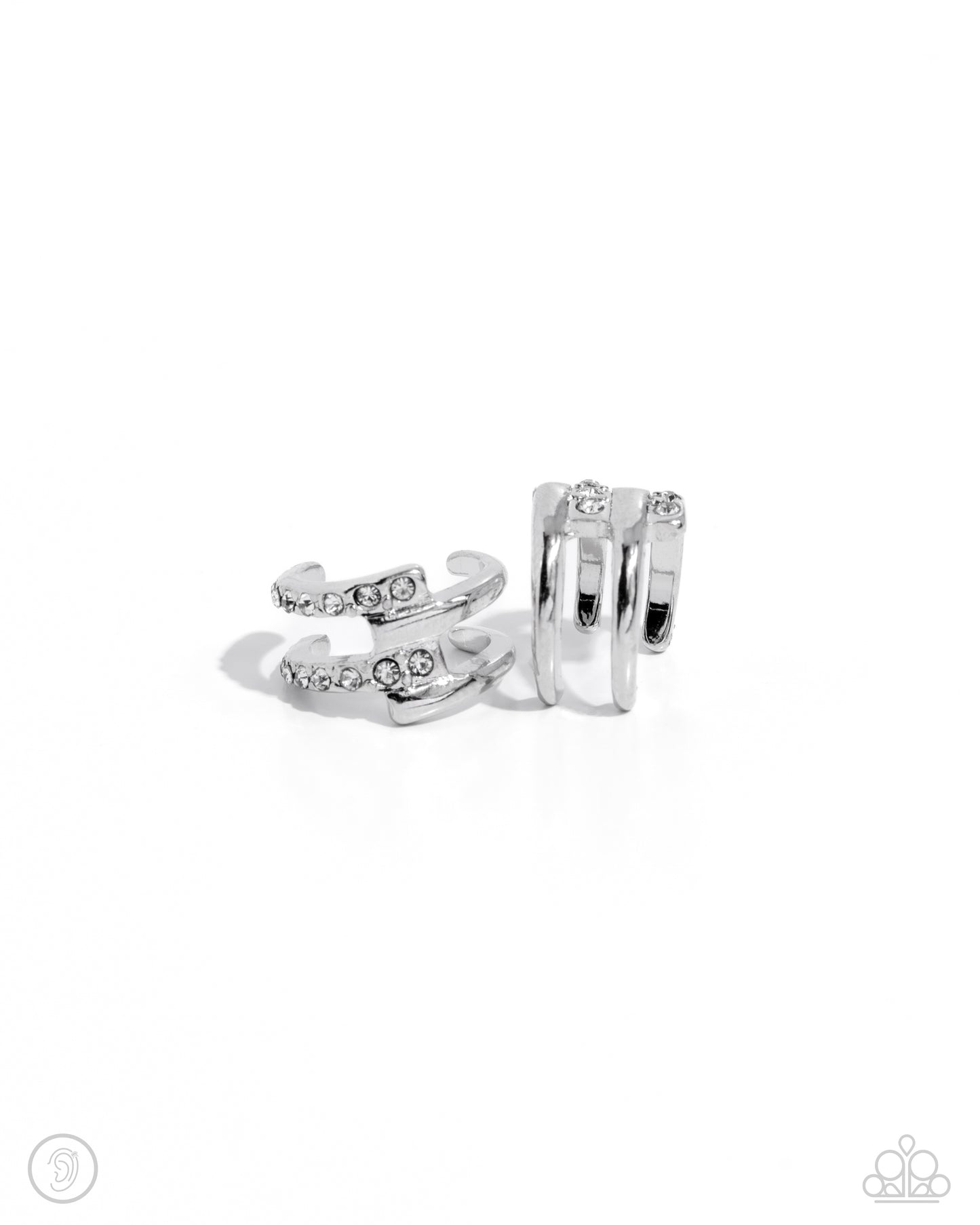 Glittery Glow Up - silver - Paparazzi ear cuff