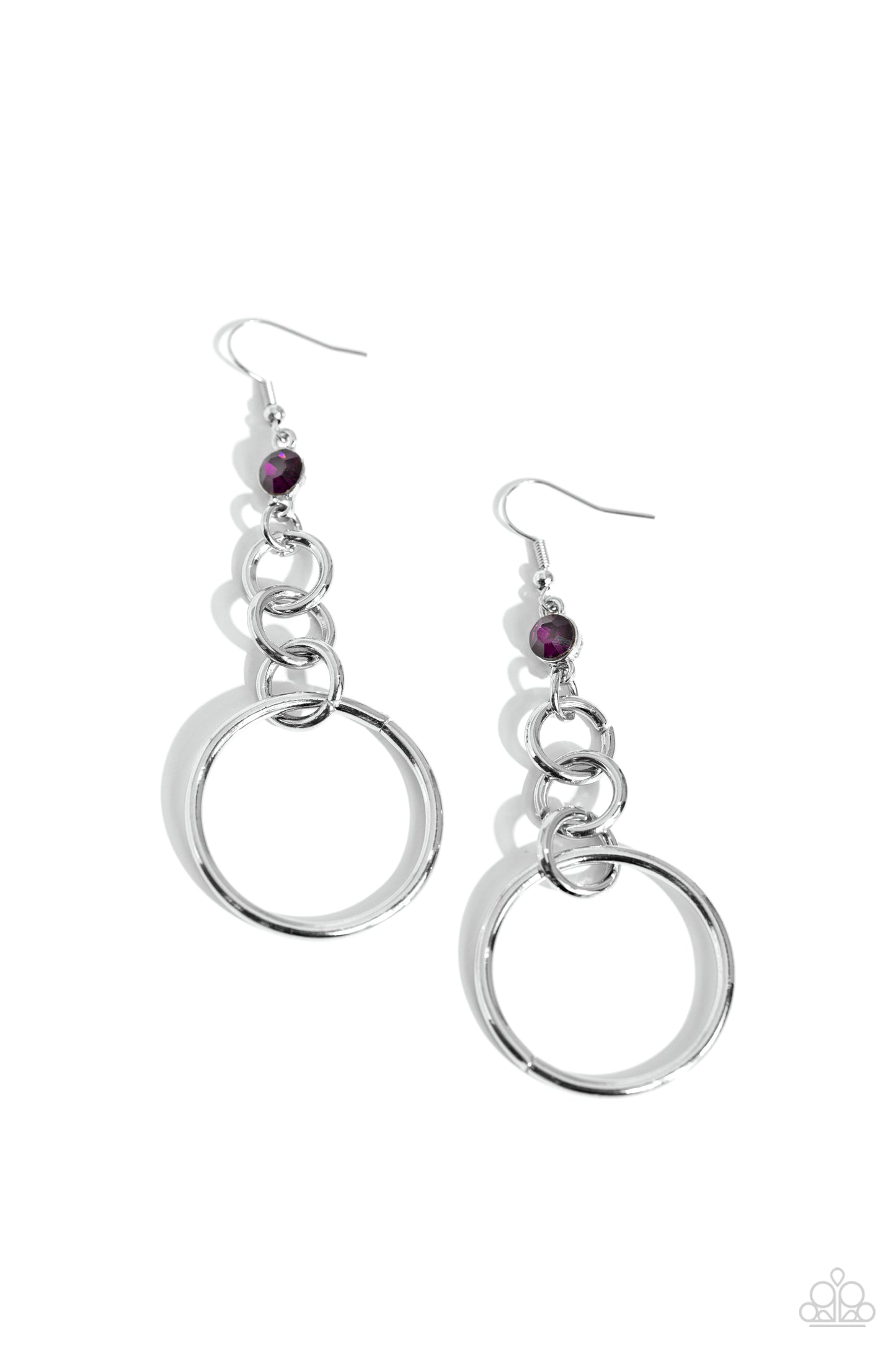 Glitzy Gesture - purple - Paparazzi earrings