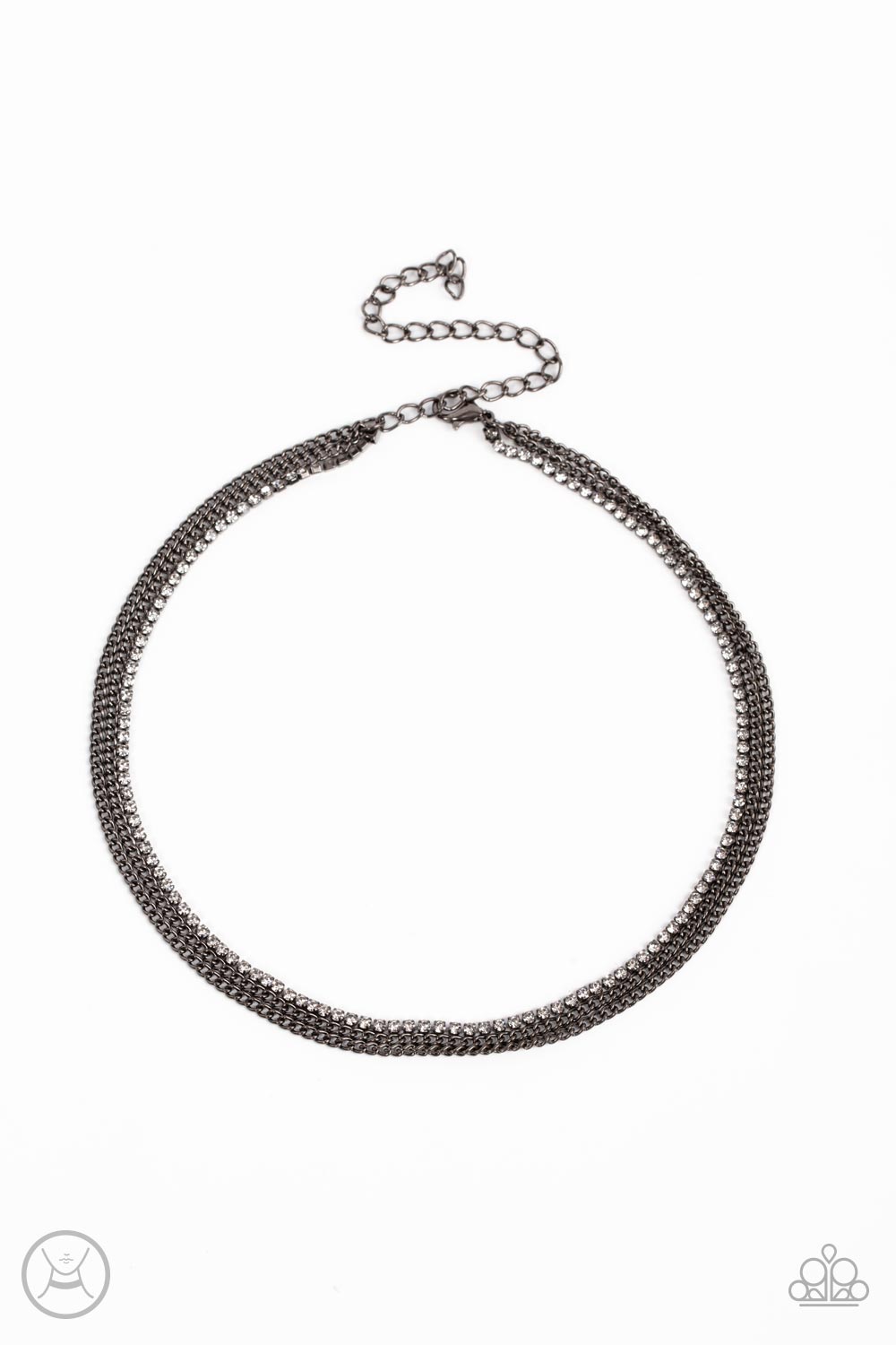 Glitzy Gusto - black - Paparazzi necklace