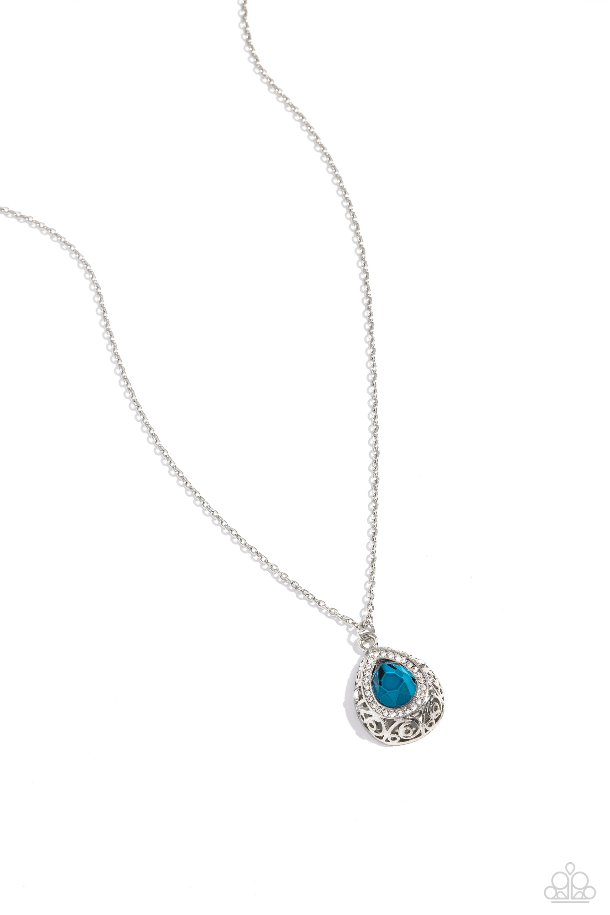 Gracefully Glamorous - blue - Paparazzi necklace