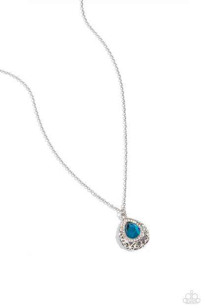 Gracefully Glamorous - blue - Paparazzi necklace