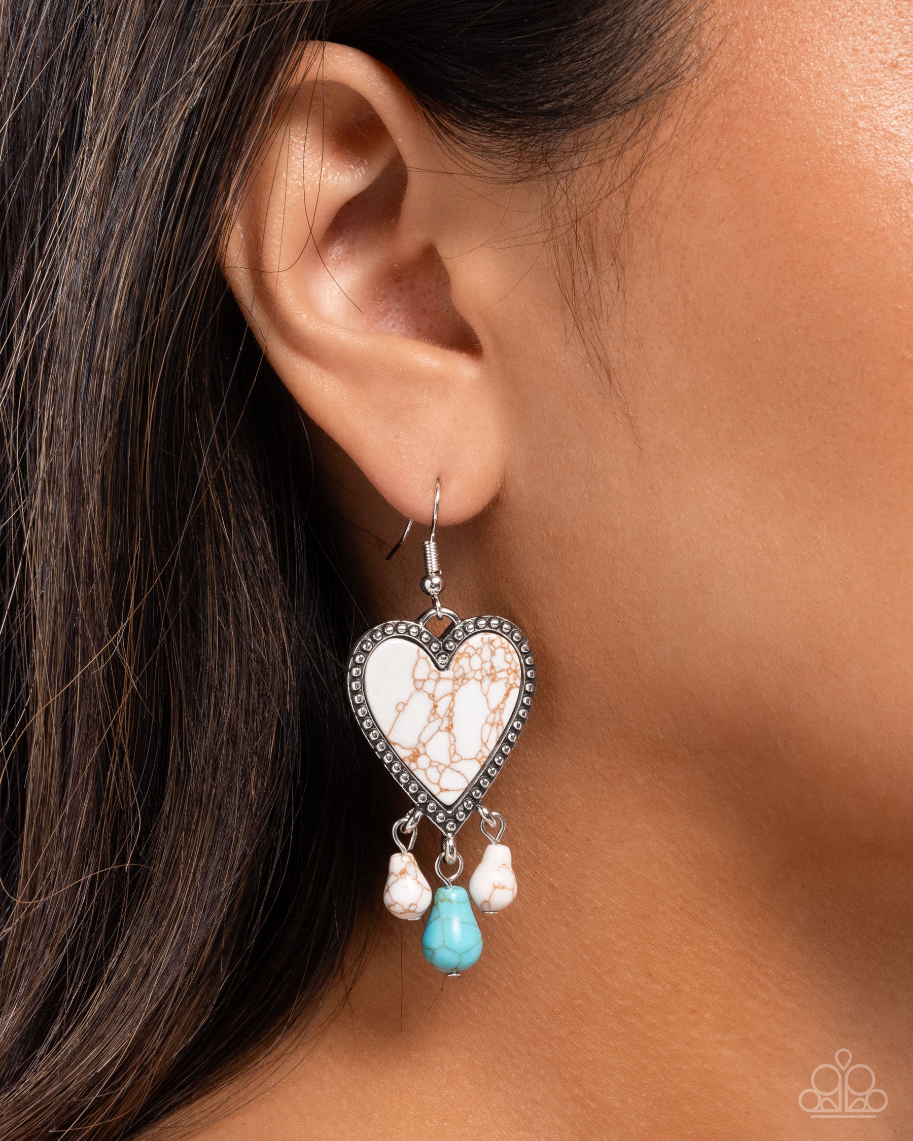 Grandiose Gaze - white - Paparazzi earrings – JewelryBlingThing