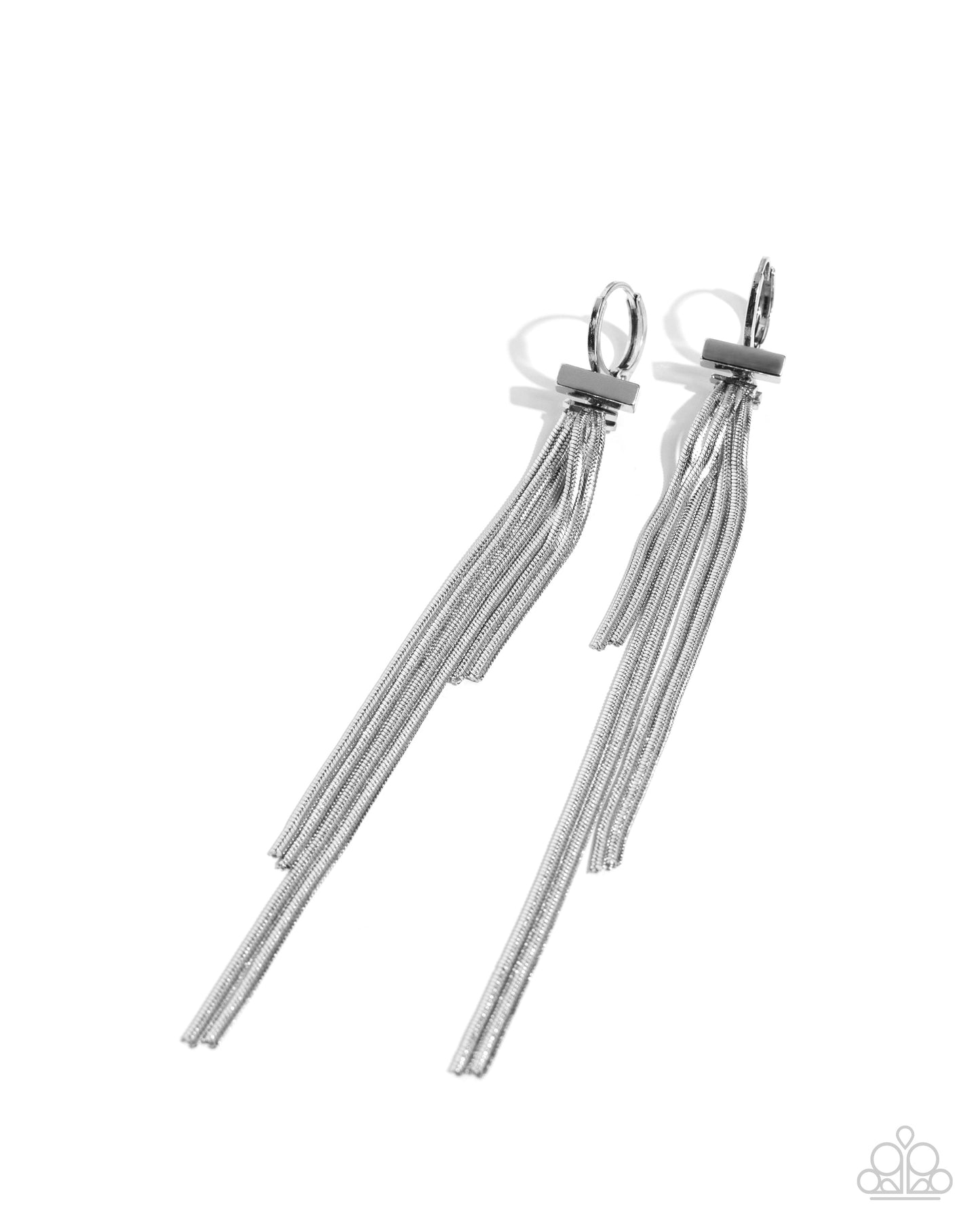 Grandiose Glaze - silver - Paparazzi earrings