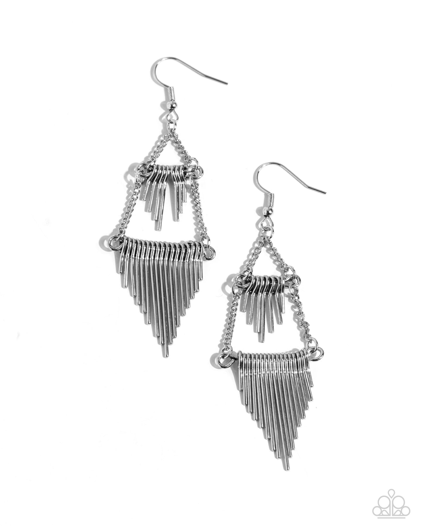 Greco Grotto - silver - Paparazzi earrings