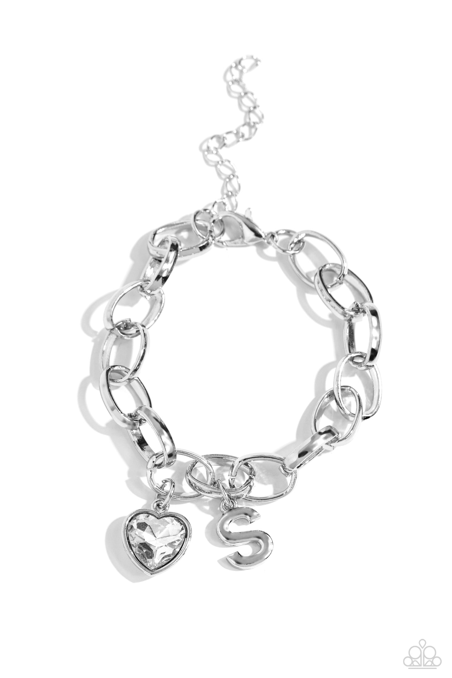 Guess Now Its INITIAL - white - S - Paparazzi bracelet