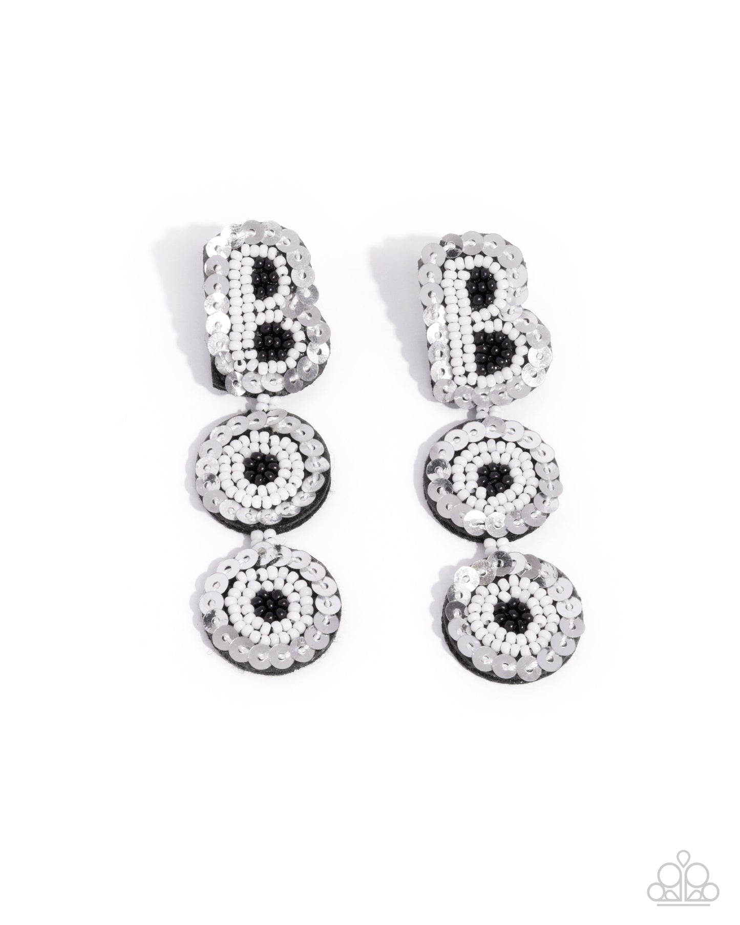 Halloween Bash - white - Paparazzi earrings