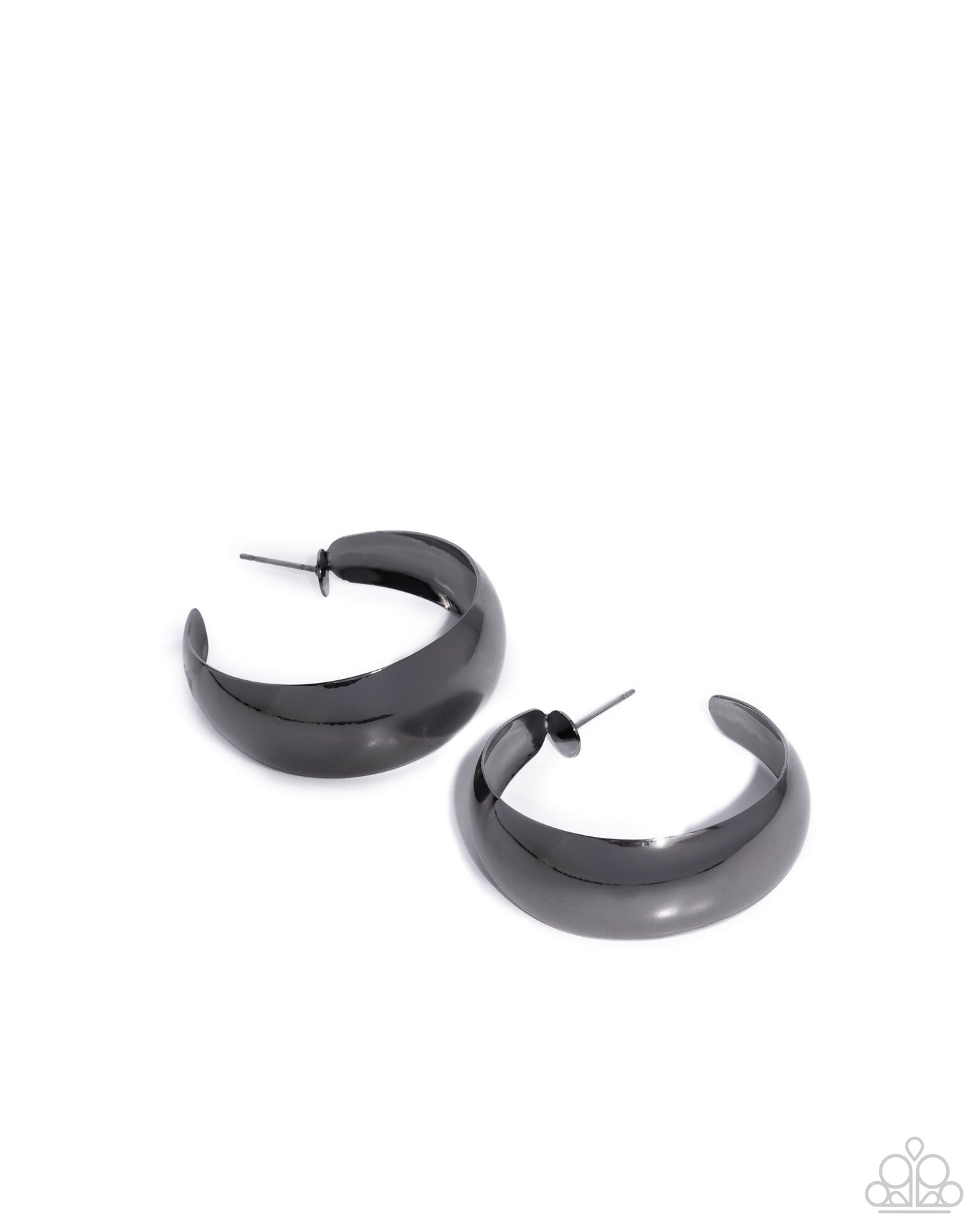 Hammered Heritage - black - Paparazzi earrings