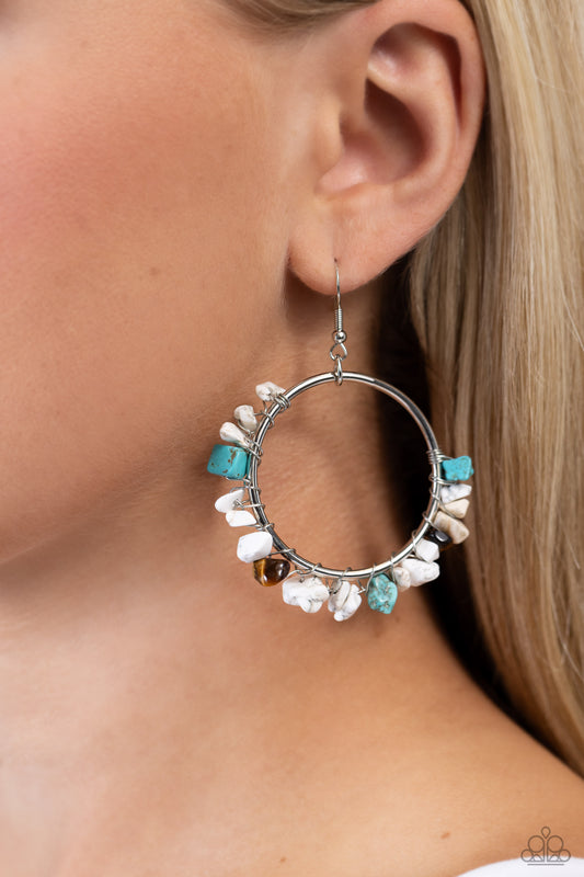 Handcrafted Habitat - white - Paparazzi earrings