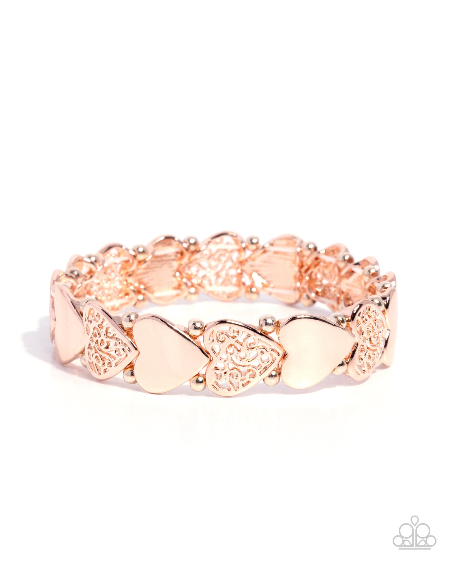 Handcrafted Heartthrob - rose gold - Paparazzi bracelet