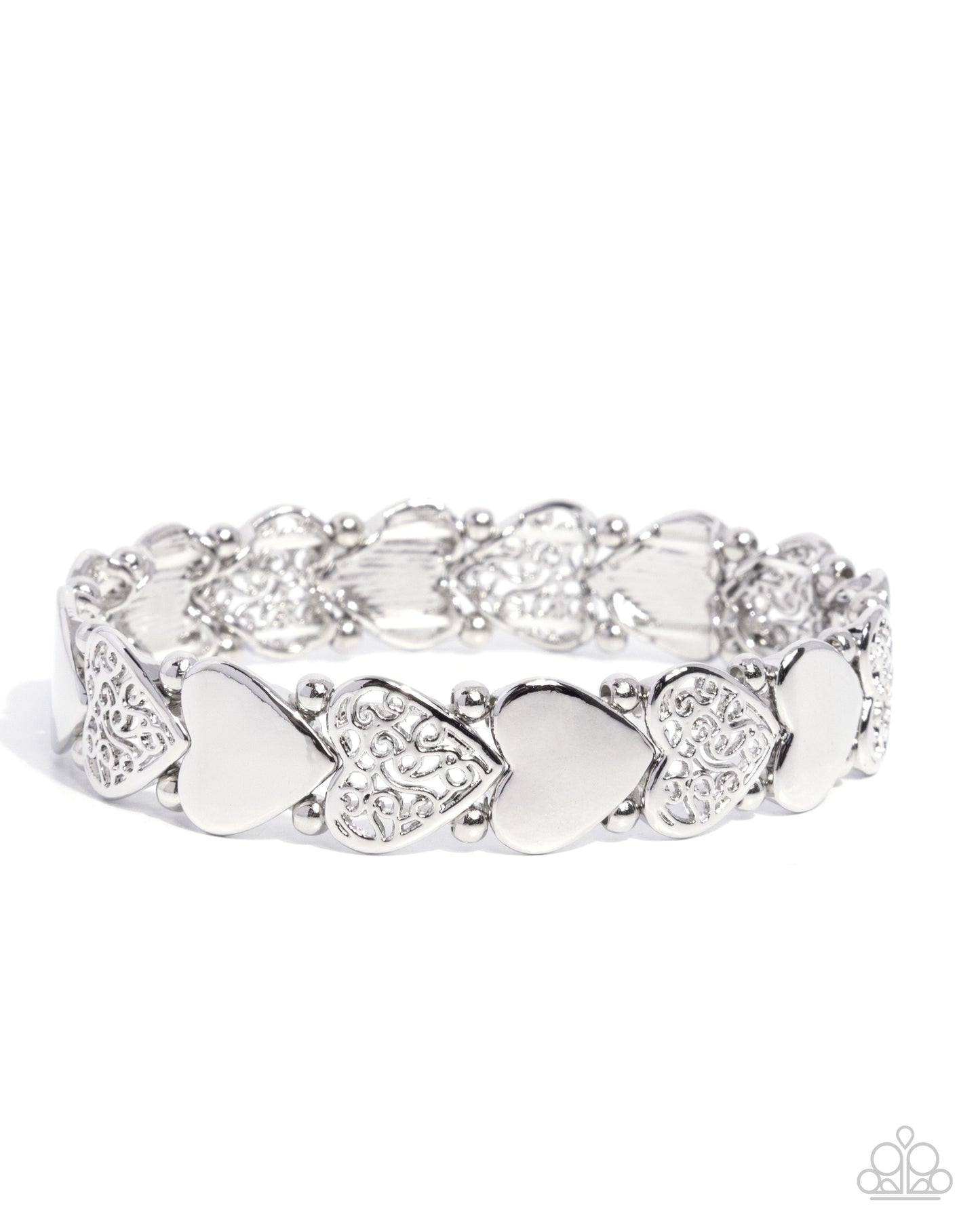 Handcrafted Heartthrob - silver - Paparazzi bracelet