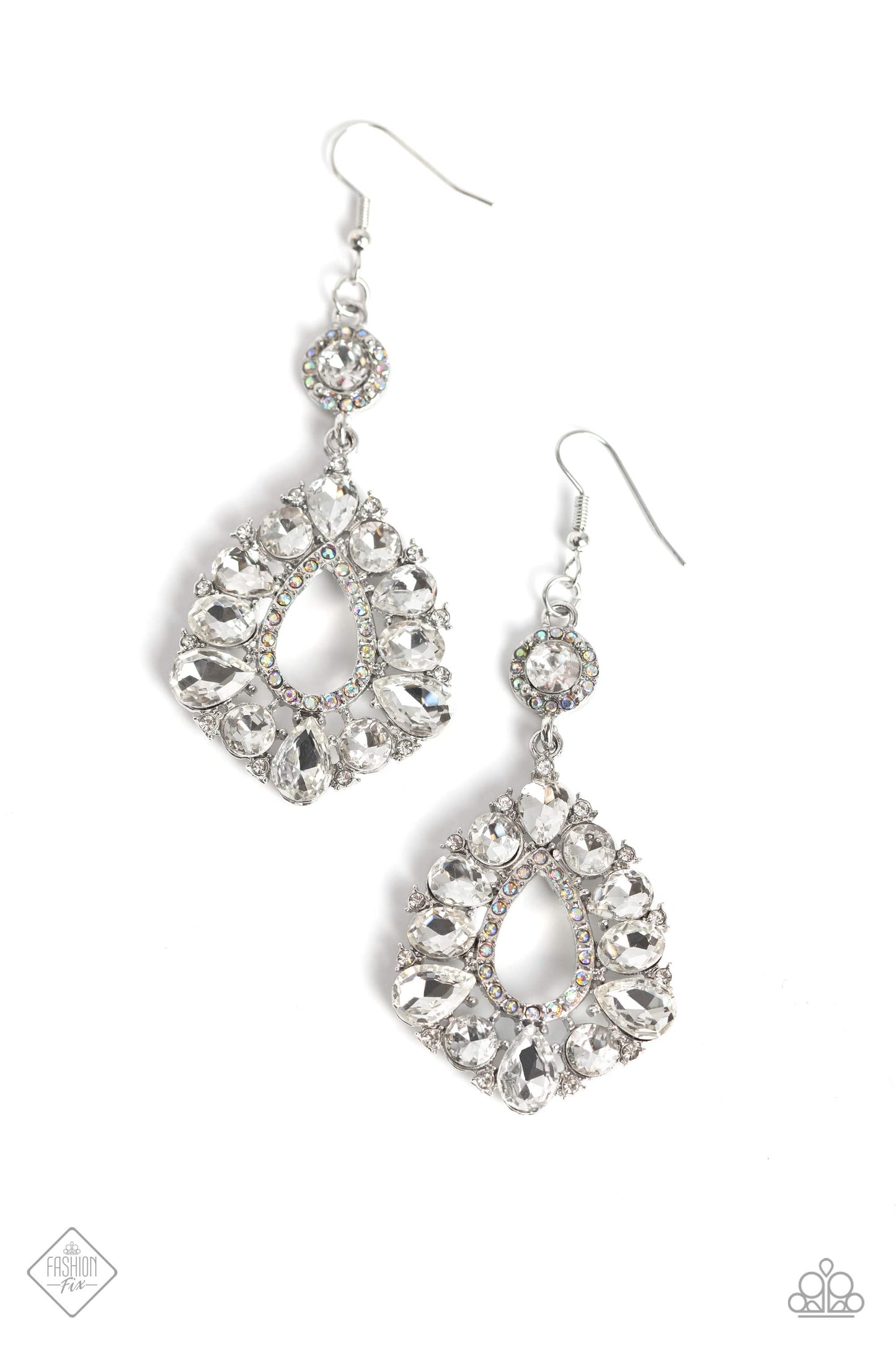 Happily Ever Exquisite - white - Paparazzi earrings