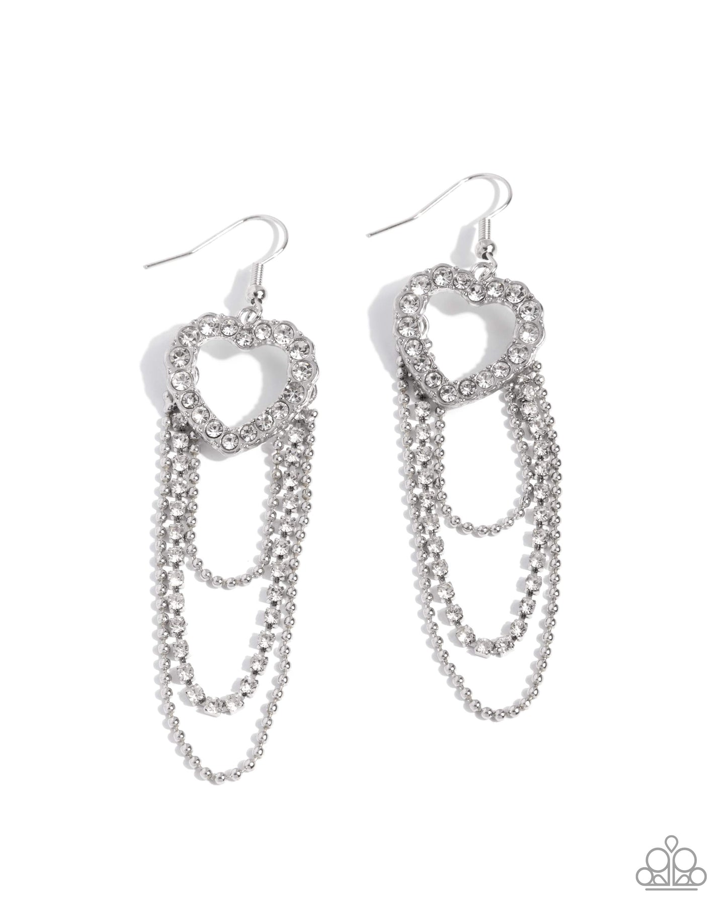 Haute Hangout - white - Paparazzi earrings