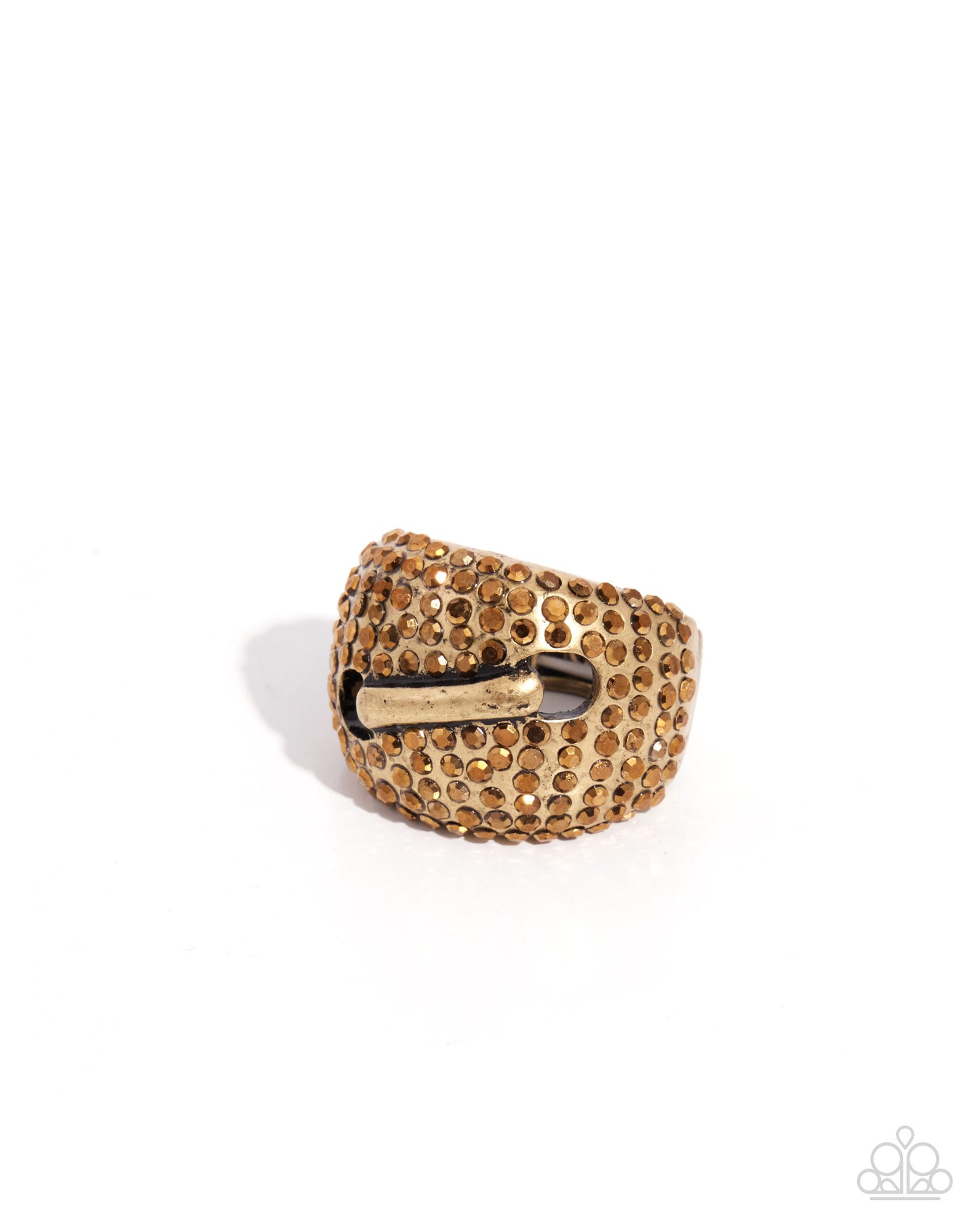Hazy Hardware - brass - Paparazzi ring