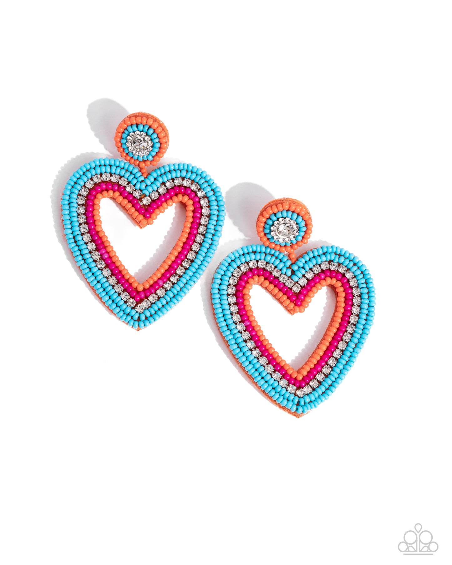 Headfirst Heart - orange - Paparazzi earrings