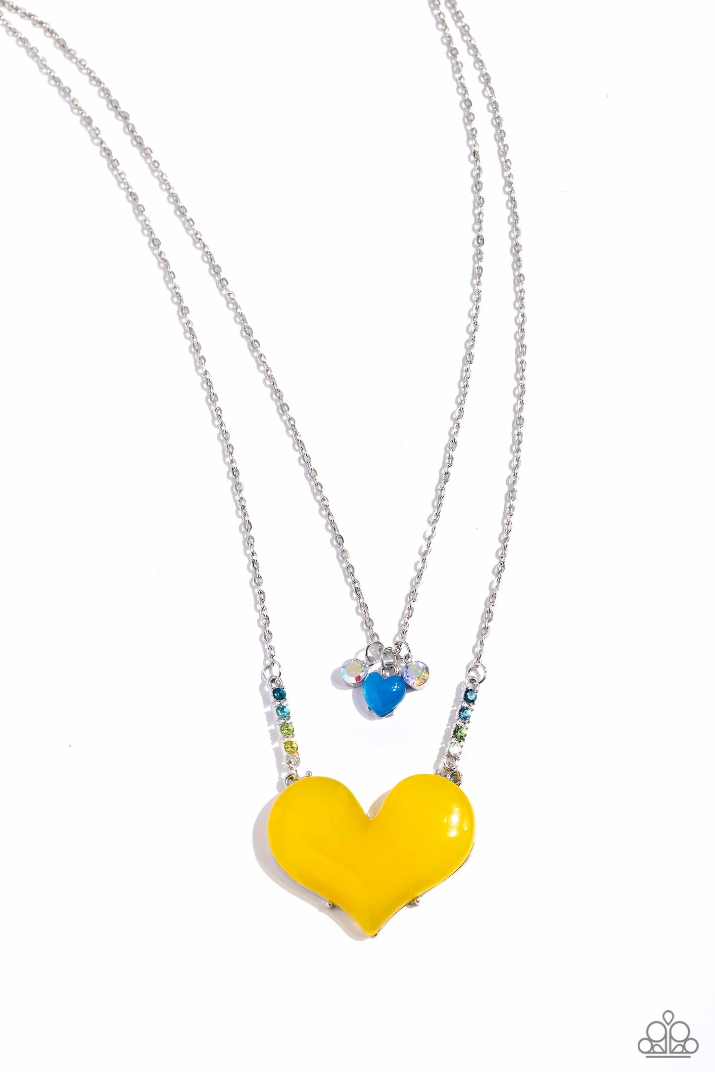 Heart-Racing Recognition - yellow - Paparazzi necklace
