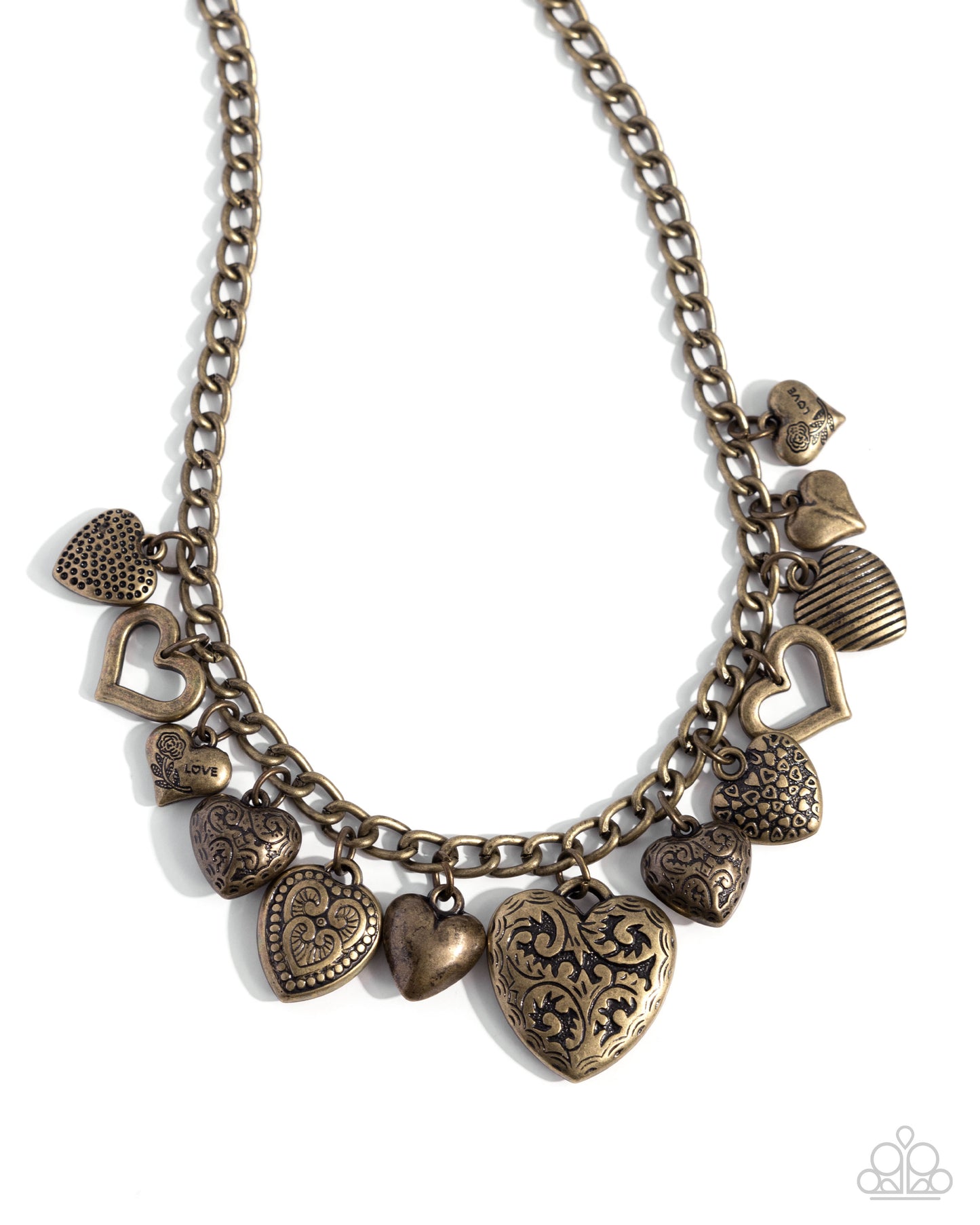 Heart Hangout - brass - Paparazzi necklace