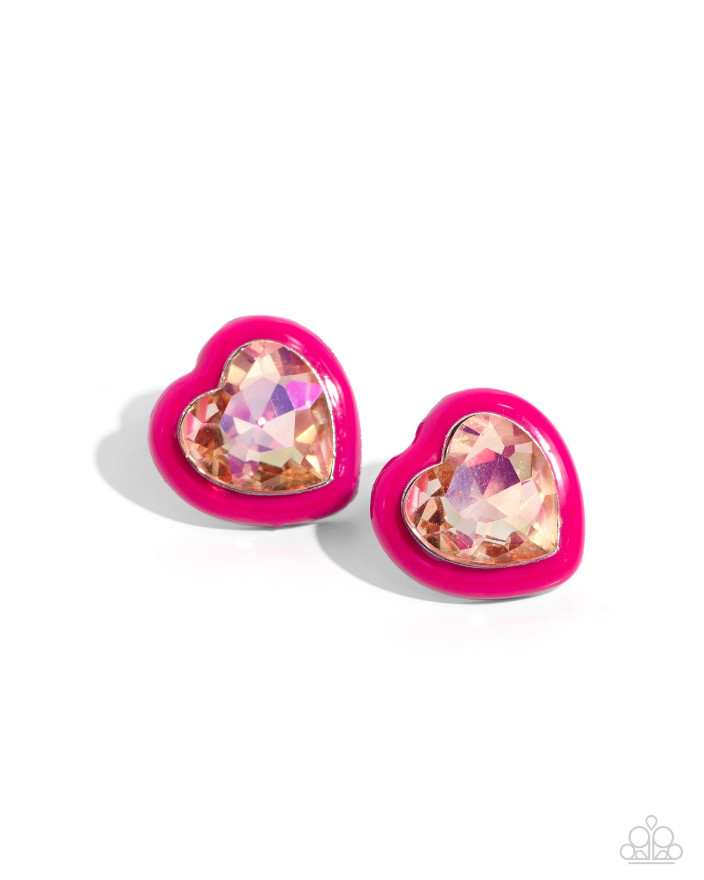 Heartfelt Haute - pink - Paparazzi earrings