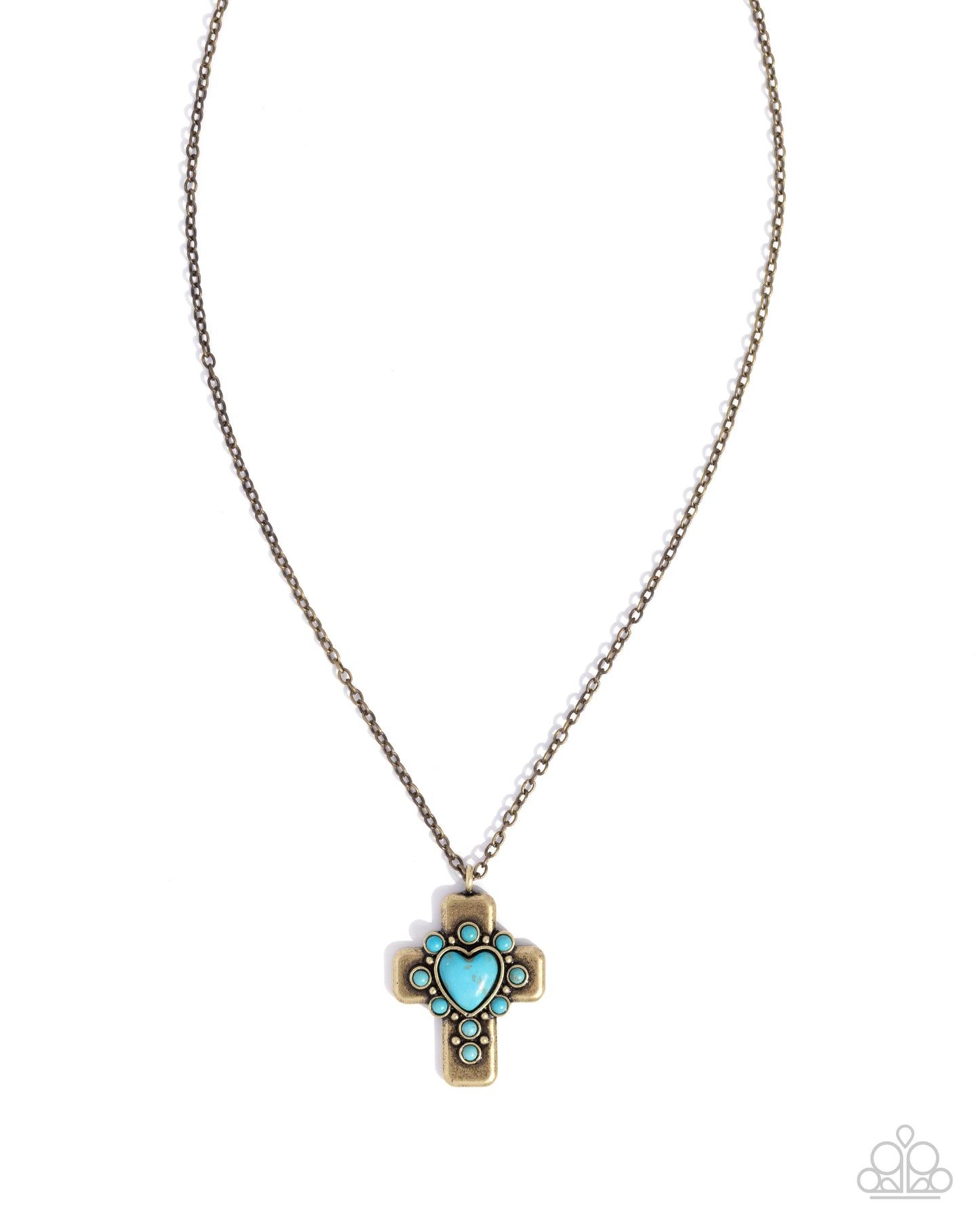 Heavenly Color - brass - Paparazzi necklace
