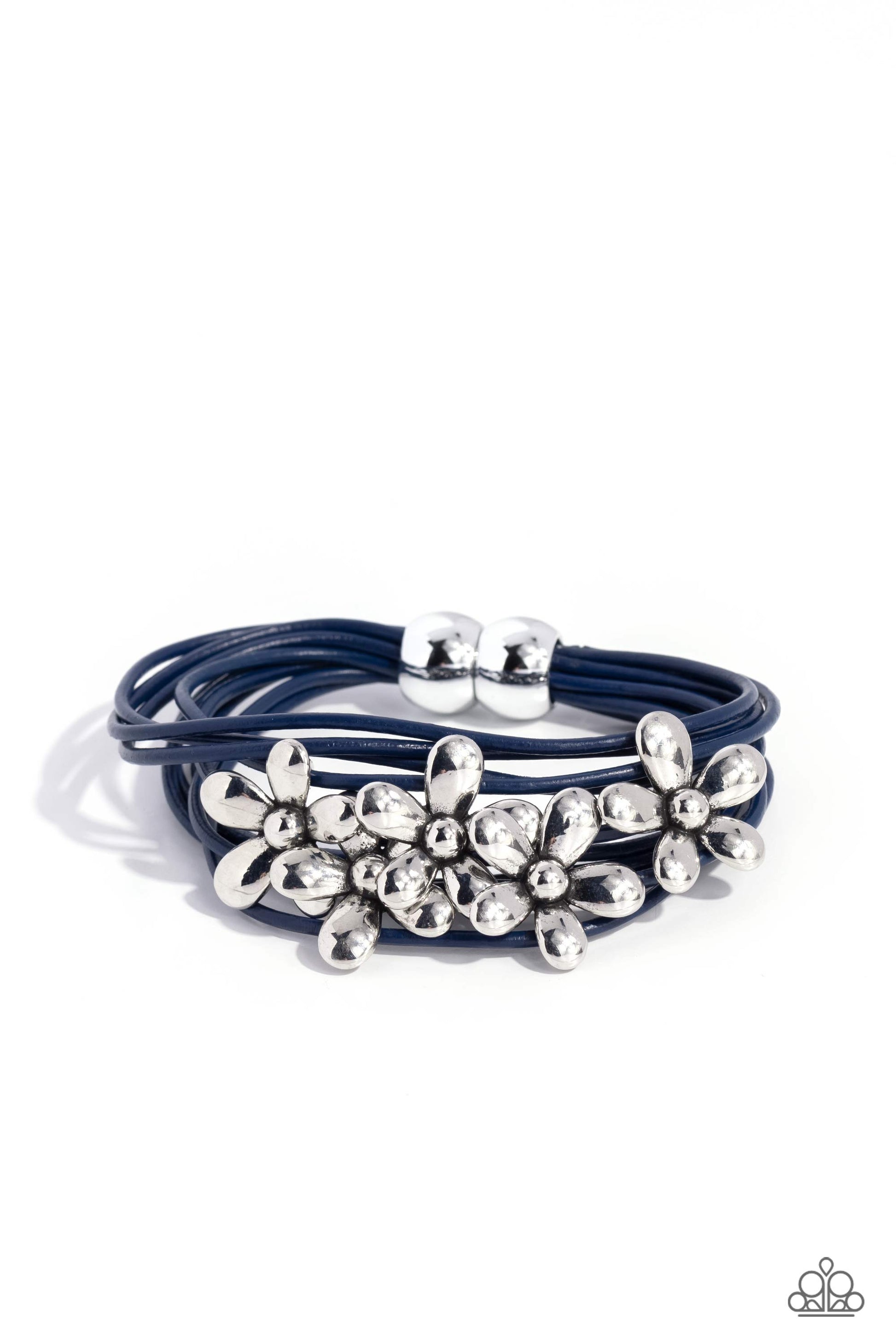 Here Comes the BLOOM - blue - Paparazzi bracelet