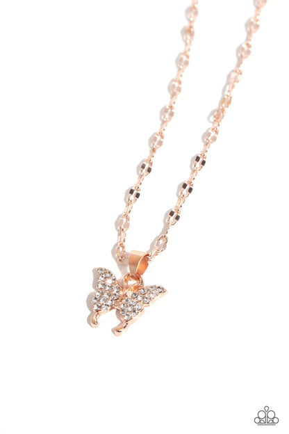 High-Flying Hangout - rose gold - Paparazzi necklace