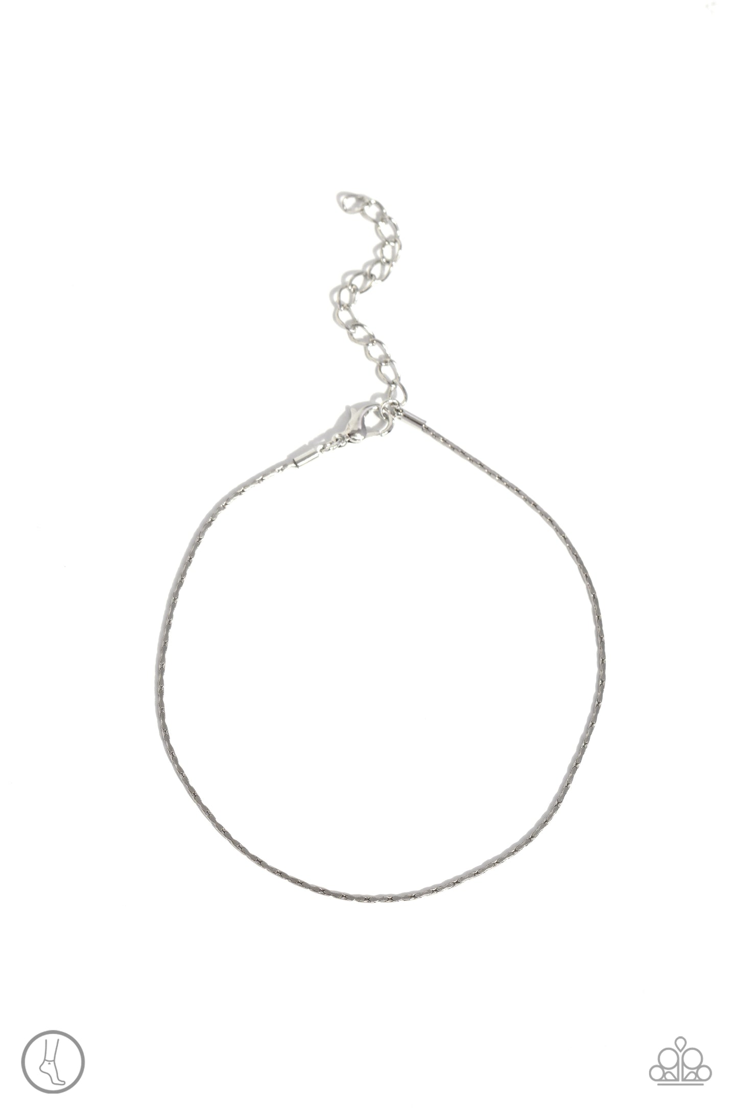 High-Tech Texture - silver - Paparazzi anklet