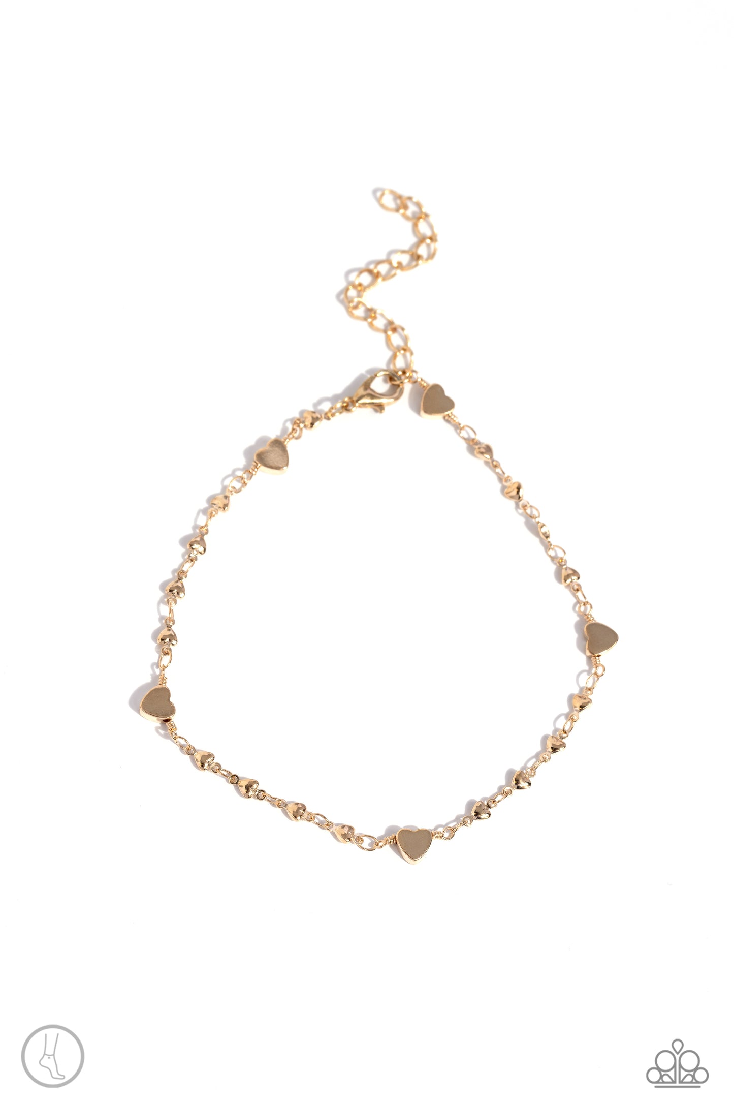 Highlighting My Heart - gold - Paparazzi anklet